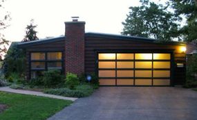 Modern Glass Overhead garage door