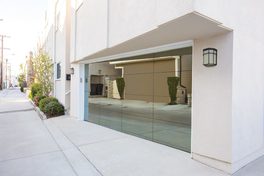 Modern Mirror Glass Overhead Garage Doors
