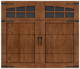 Faux wood carriage house style garage door by Clopay
